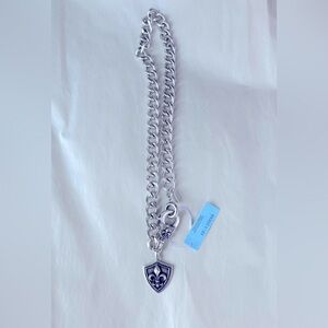Stigma Silver Unisex Chainlink Pendant Necklace